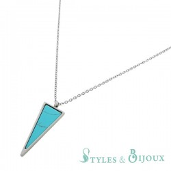 Collier triangle turquoise