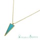 Collier triangle turquoise