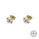 Boucles d&#039;oreilles puces 4 griffes ornées de cristaux de Swarovski