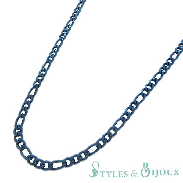 Collier or homme maille figaro