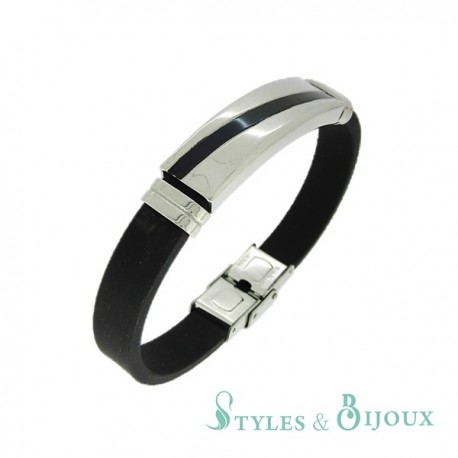 1Pcs silicone coupe creuse design pour hommes bijoux bracelets Boucle Bracelet 