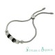 Bracelet acier souple réglable avec perles strass
